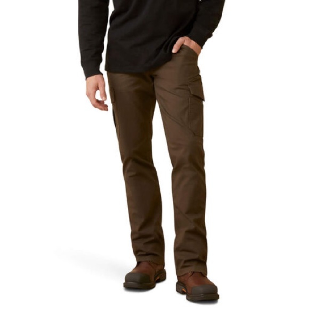 Ariat Rebar M4 Relaxed Straight Leg Cargo Pants Mens 30x34 Brown DuraStretch NWT